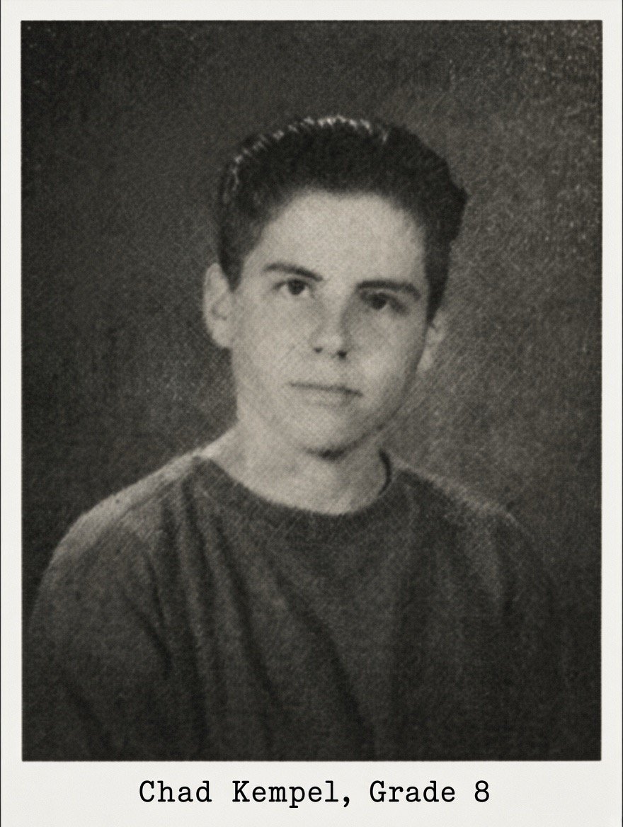 Chad Kempel's eighth-grade school photo