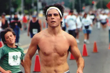 Chad Kempel running his first race ever, the 2002 Run to the Lake in Castro Valley